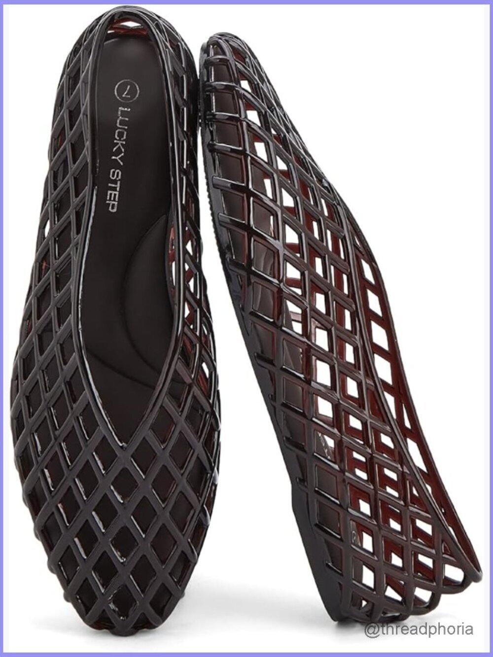 Women's Jelly Ballet Flats Mesh Casual Comfortable Jellies Shoes Clear Hollow